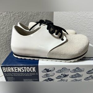 Birkenstock Maine white Patent Leather Suede Shoe‎ Clog women’s size EU 35 EU 36
